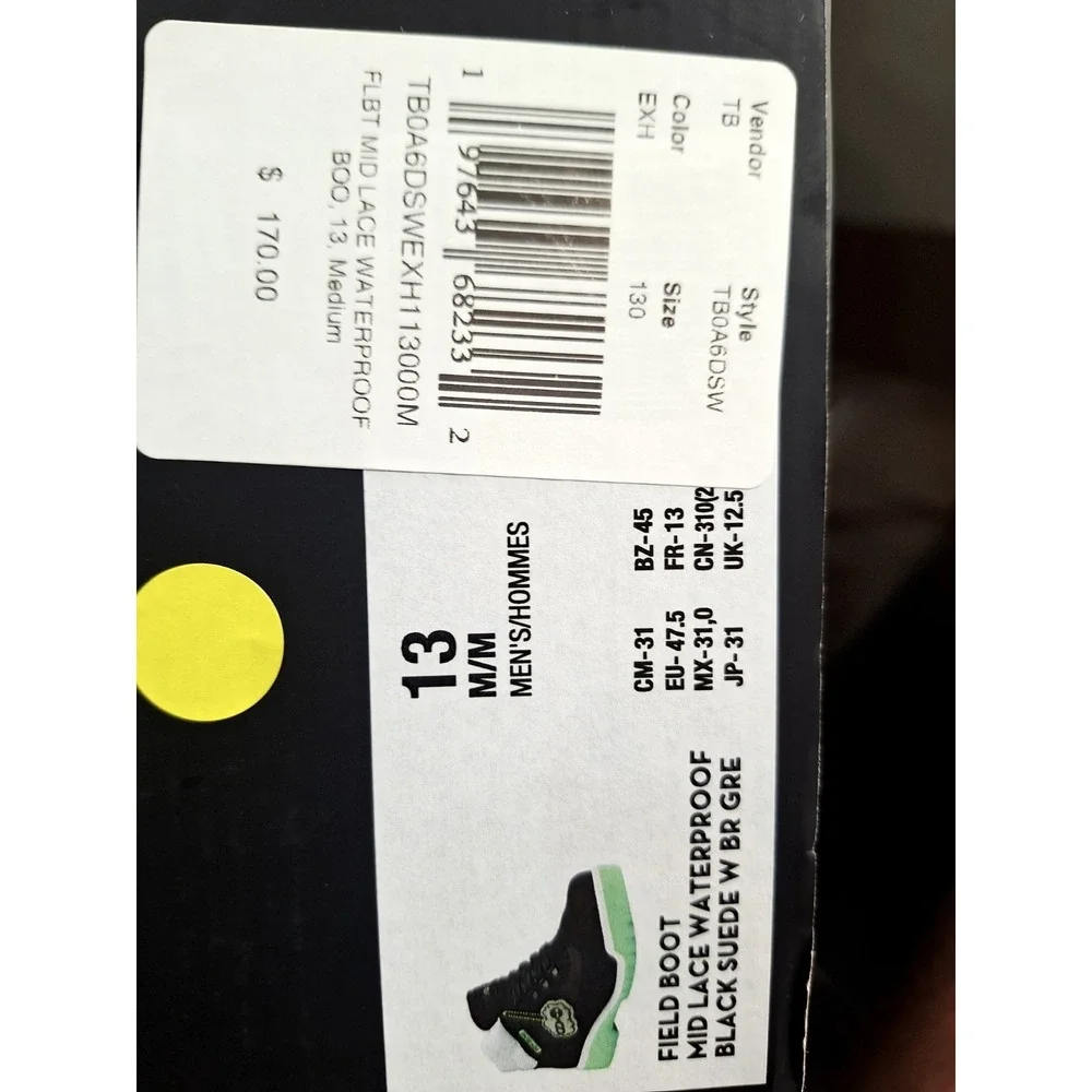 Timberland x CNSTNT DVLPMNT Size 13 Waterproof Field Boot Black Glow In The Dark - Picture 13 of 13